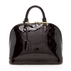 Louis Vuitton Alma PM Monogram Vernis Patent Leather Double Top Handle Bag  on SALE