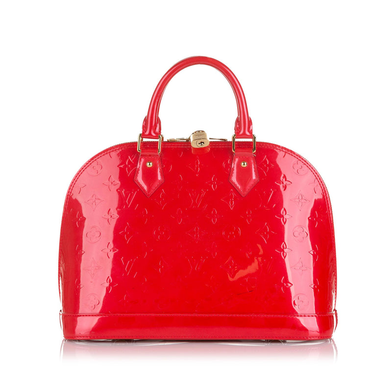 Louis Vuitton Red Monogram Vernis Alma PM