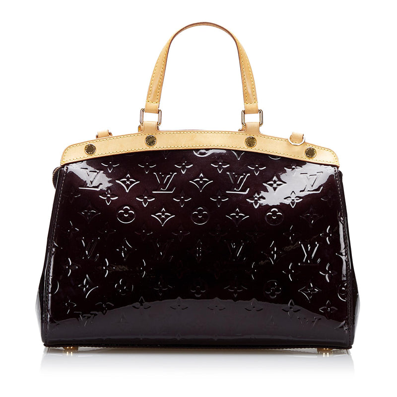 Louis Vuitton Brea MM Monogram Vernis Satchel Bag