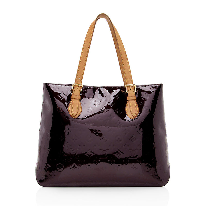 LOUIS VUITTON-MONOGRAMA VERNIS BRENTWOOD AMARANTE BURGUNDY TOTE SHOULDER BAG