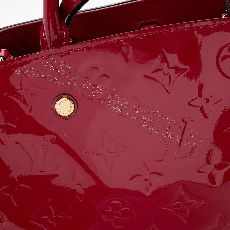 Red Louis Vuitton Monogram Vernis Montaigne BB Satchel – Designer