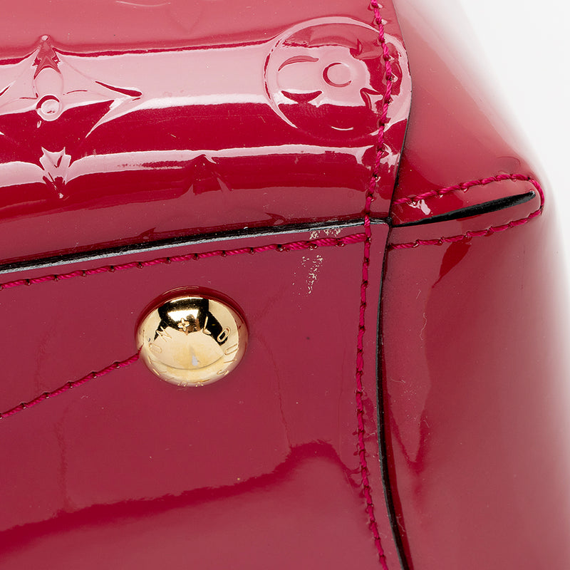 Louis Vuitton Montaigne Bb Vernis Leather Tote Shoulder Bag Magenta