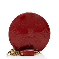 Louis Vuitton Red Vernis Zippy Coin Pouch Leather Patent leather