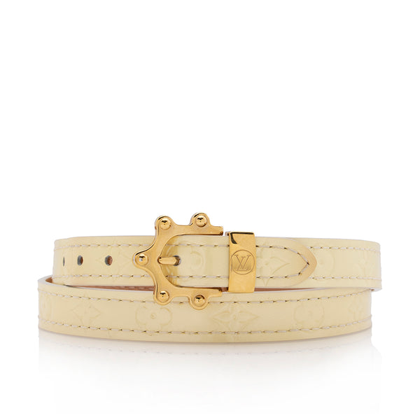 Louis Vuitton Monogram Vernis Triple Tour Wrap Bracelet (SHF-16489)