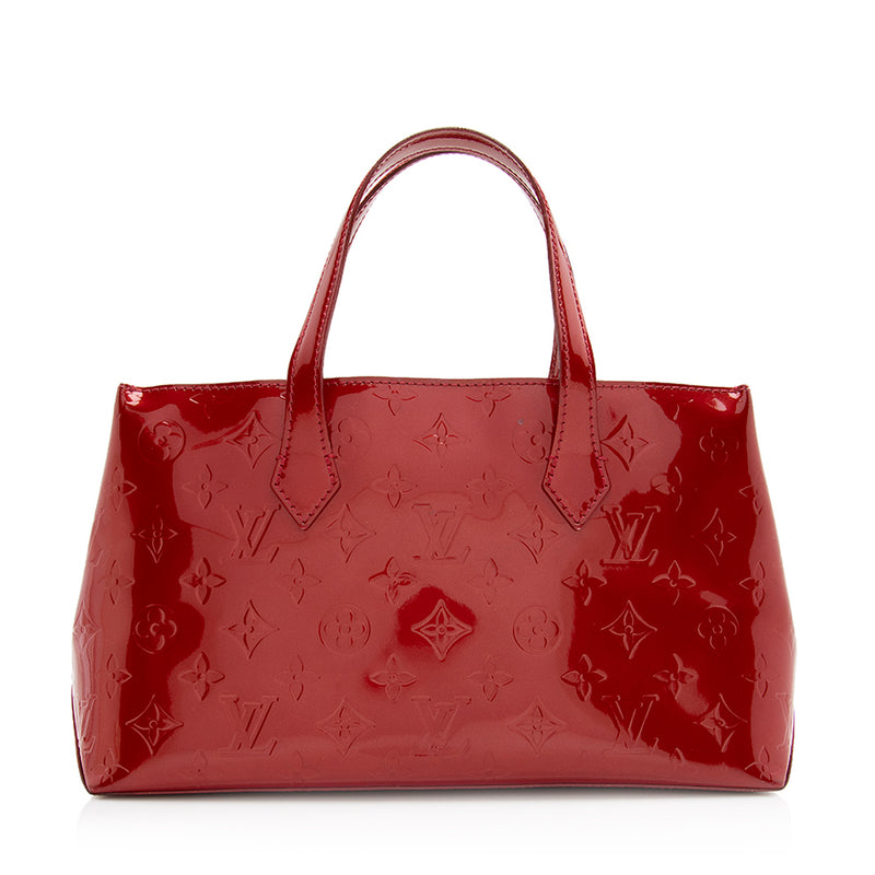 Louis Vuitton Monogram Vernis Wilshire PM Satchel (SHF-21149)