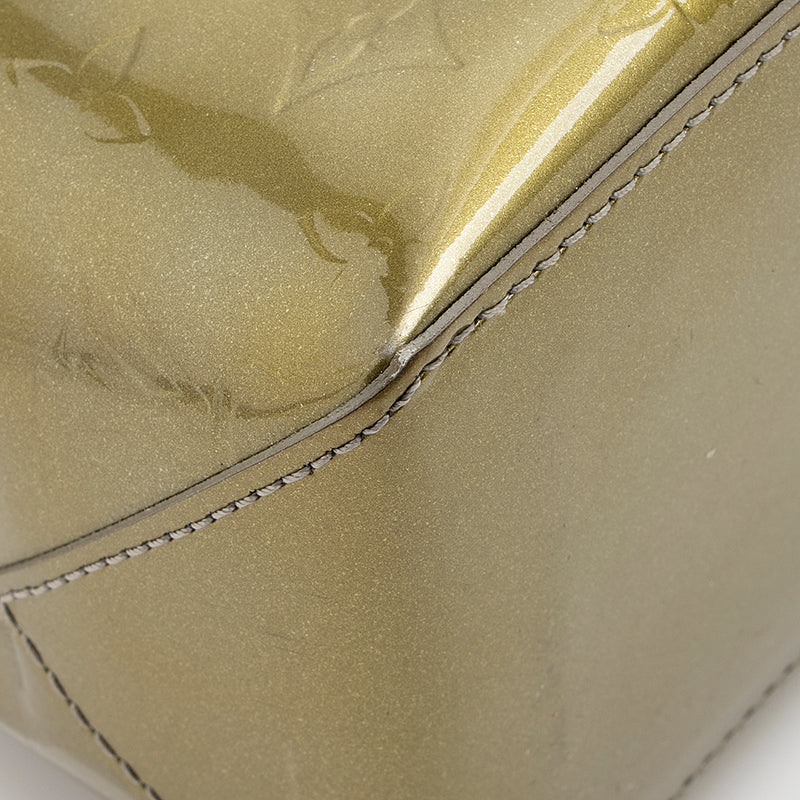 LV Alma BB Vernis Leather Crossbody Bag Vert Olive
