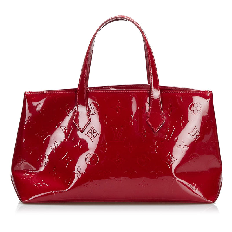 Louis Vuitton Pattern Print, Red Monogram Vernis Wilshire PM