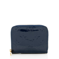 Louis Vuitton Blue Monogram Vernis leather Zippy Coin Wallet