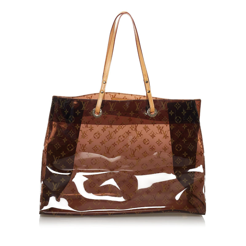 Pochette accessoire vinyl handbag Louis Vuitton Brown in Vinyl