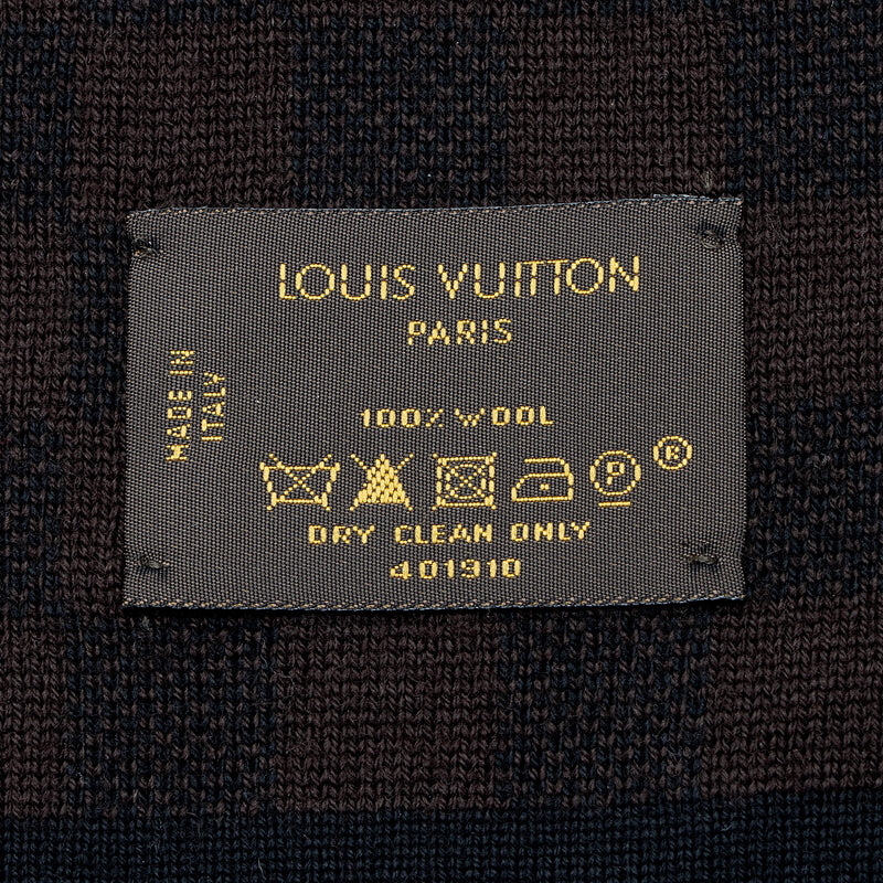 Louis Vuitton - Petit Damier Wool Shawl Ebene