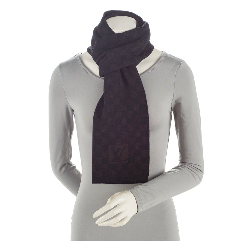 Louis Vuitton Petit Damier Ebene Wool Scarf (SHF-22878) – LuxeDH
