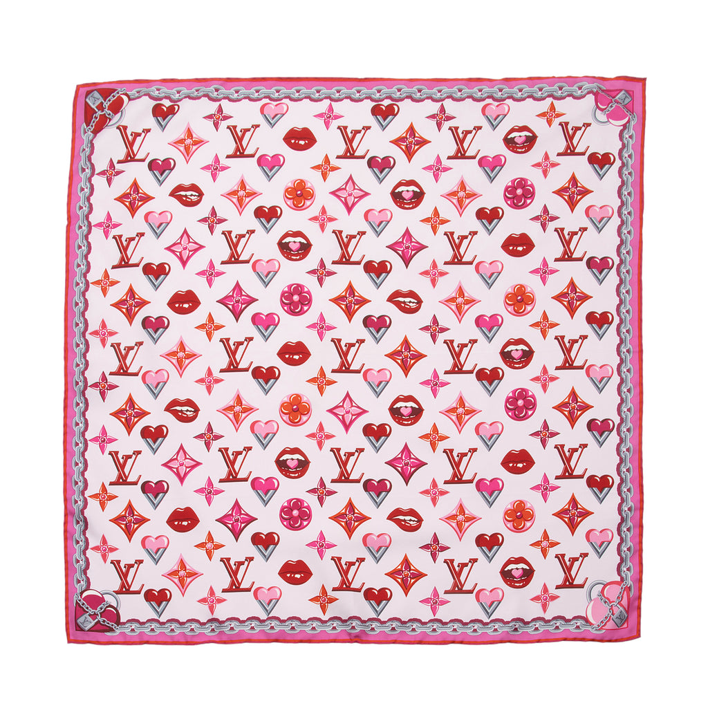 Blue & Pink LV Scarf - PoshnLuxe
