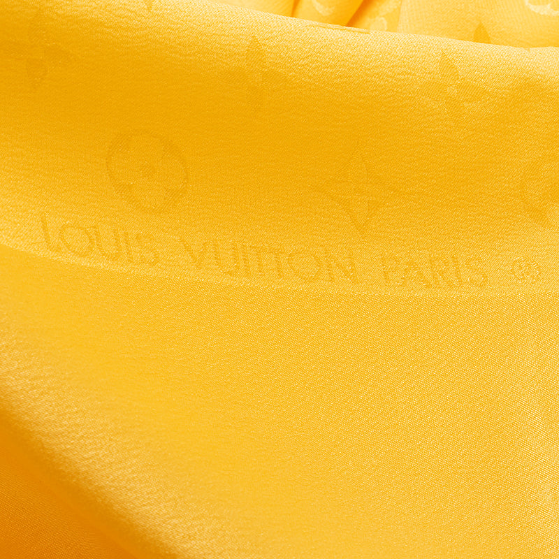 Louis Vuitton Ivory Monogram Jacquard Silk Monaco Scarf Louis