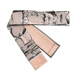 Louis Vuitton Rose Poudre Monogram Trunks Bandeau Silk Scarf