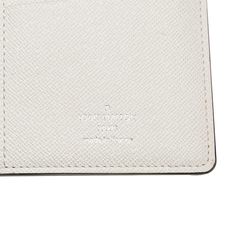 Louis Vuitton Brazza Wallet Monogram Antarctica Taiga White