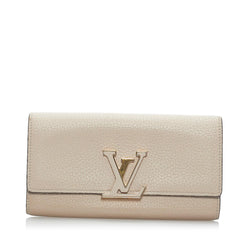LV LV Women Capucines Wallet in Taurillon Leather Black in 2023