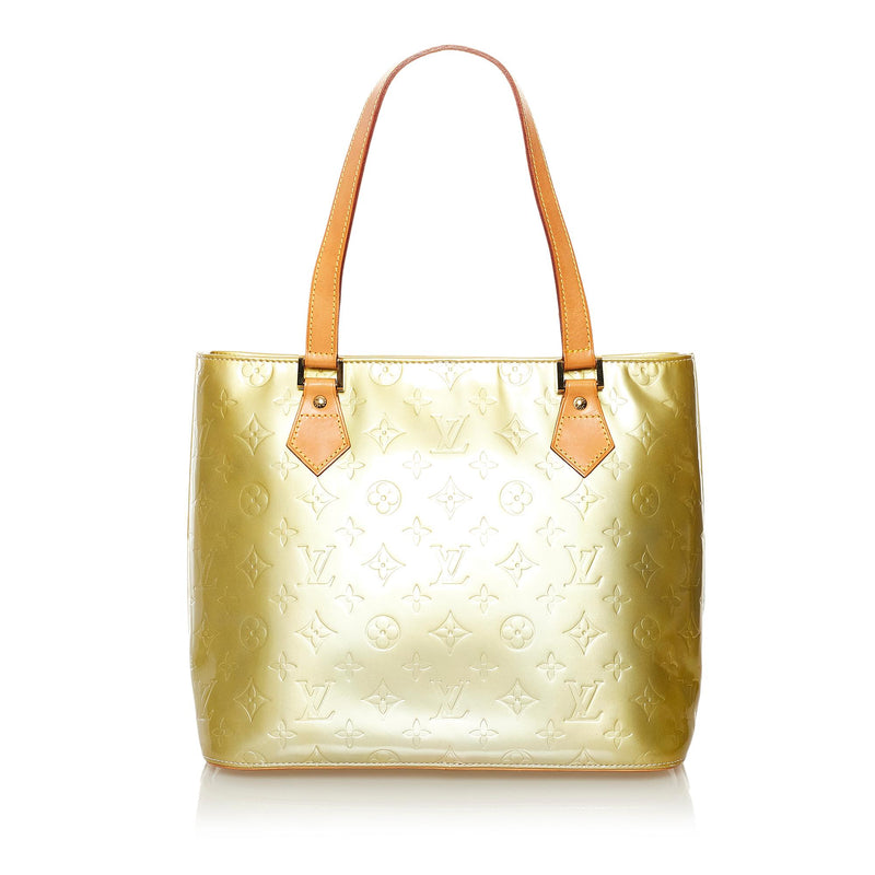 Louis Vuitton LV Hand Bag Houston Yellow Vernis