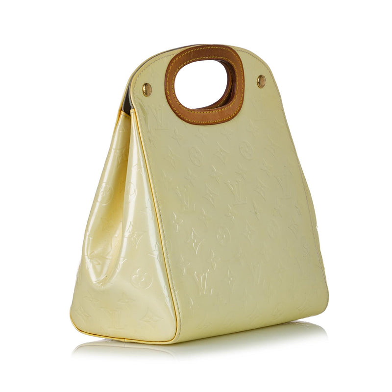 Maple Drive Top Handle Bag in Monogram Vernis Leather, Gold Hardware
