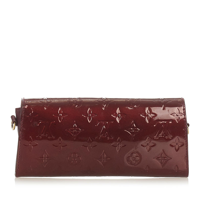 Sunset boulevard patent leather clutch bag Louis Vuitton Red in