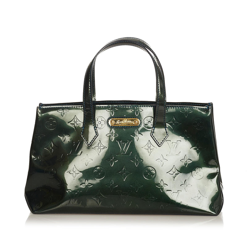 Wilshire patent leather handbag Louis Vuitton Green in Patent