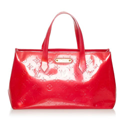 Wilshire MM, Used & Preloved Louis Vuitton Tote Bag, LXR USA, Red
