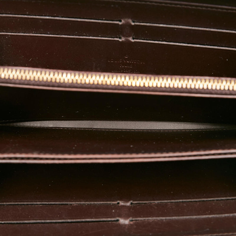 Louis Vuitton Burgundy Monogram Vernis Long Zip Wallet – Jadore Couture