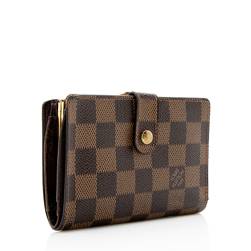 Louis Vuitton, Bags, Authentic Louis Vuitton Damier Ebene Kisslock French  Purse Wallet