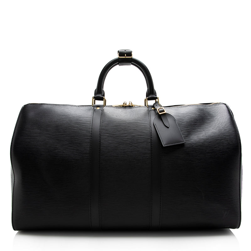 Sold at Auction: Louis Vuitton, Louis Vuitton Epi Leather Noir Keepall Duffel  Bag