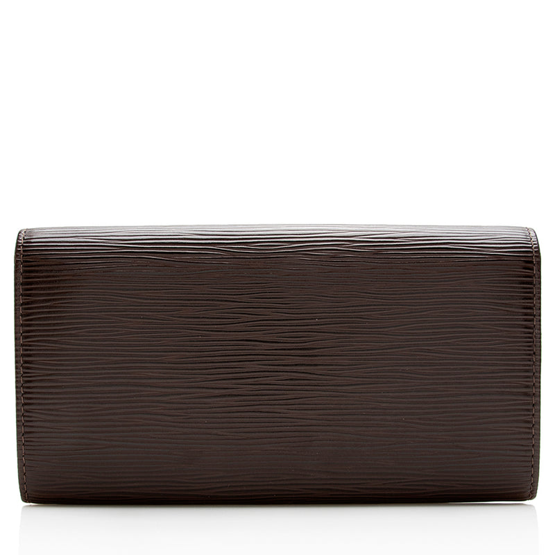 Louis Vuitton Card Holder Dark Brown Epi Leather