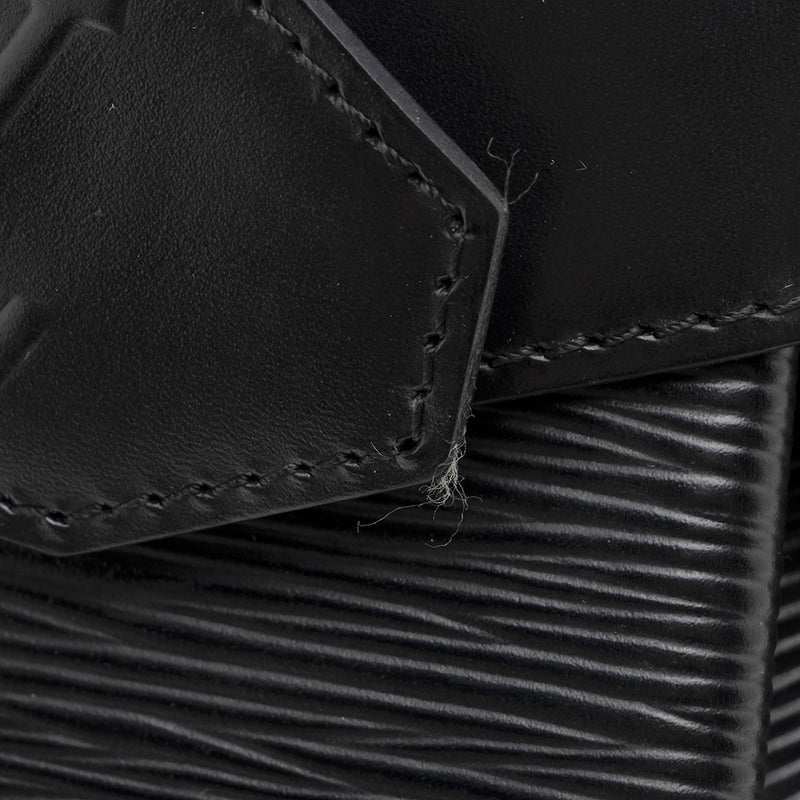 Authentic Louis Vuitton “Louise PM” Pewter Epi Electric Leather Shoulder/ clutch