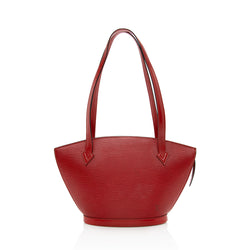 Women Pre-Owned Louis Vuitton Epi Saint Jacques PM Short Strap Leather Red  Handbag Top HandleBag 