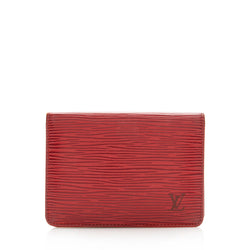 LOUIS VUITTON vintage EPI red leather coin wallet