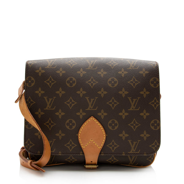 Louis Vuitton Vintage Monogram Canvas Cartouchiere GM Shoulder Bag (SHF-14736)