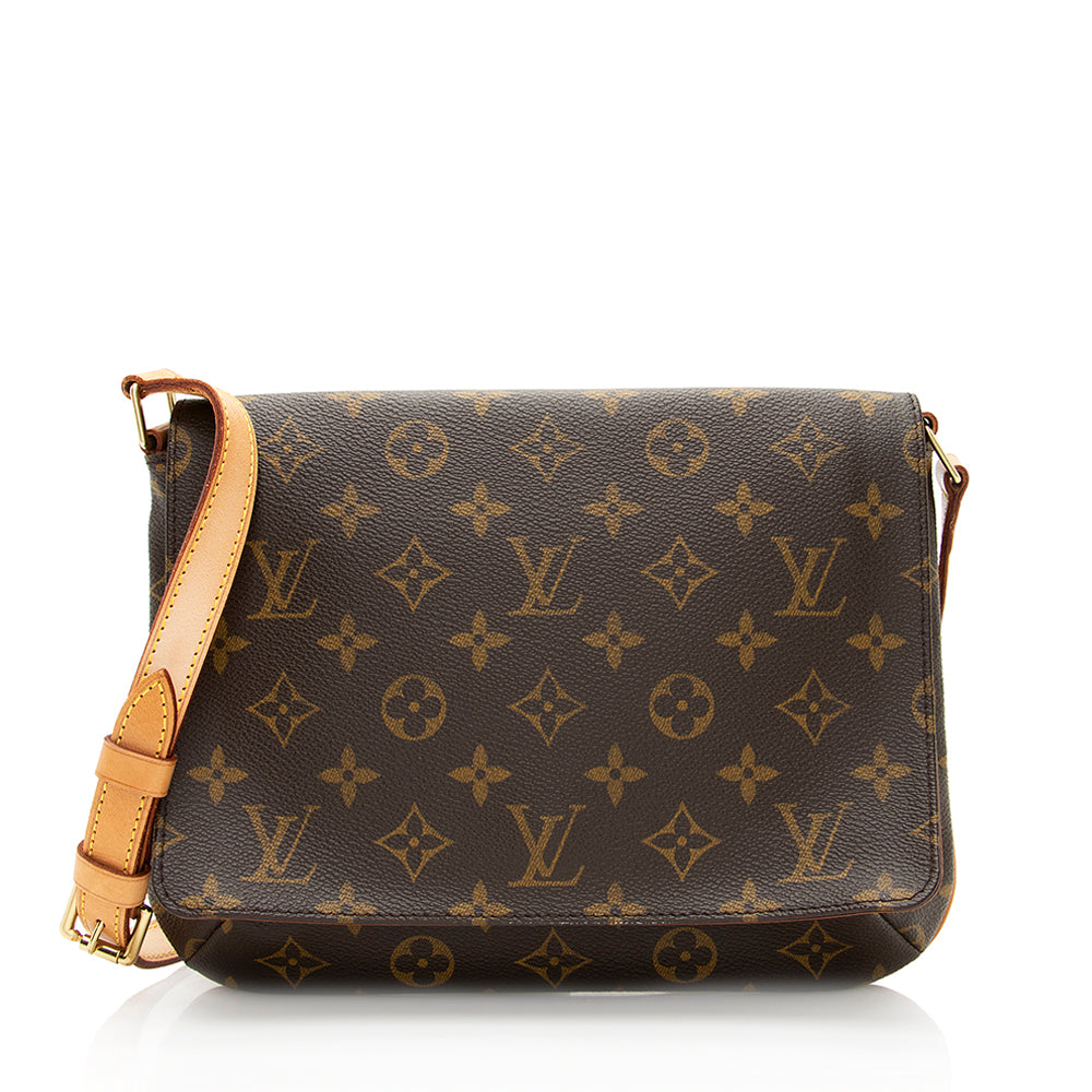Louis Vuitton Musette Tango Shoulder Bag Brown Canvas/Leather