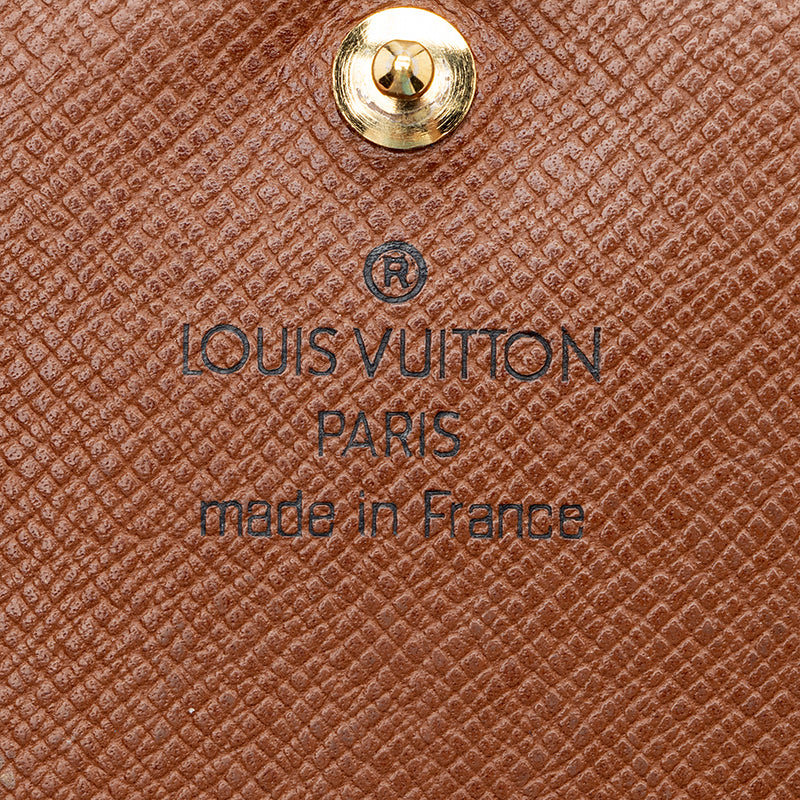 LOUIS VUITTON Monogram Portefeiulle Tresor Compact Wallet Credit M61736  Vintage Authentic