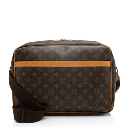Louis Vuitton Classic Monogram Canvas Reporter GM Bag.  Luxury