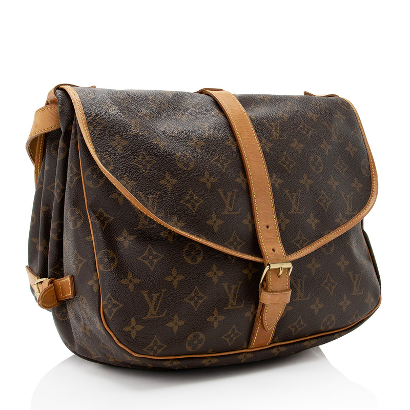 Authentic Louis Vuitton Monogram Saumur 35 Shoulder Cross Bag