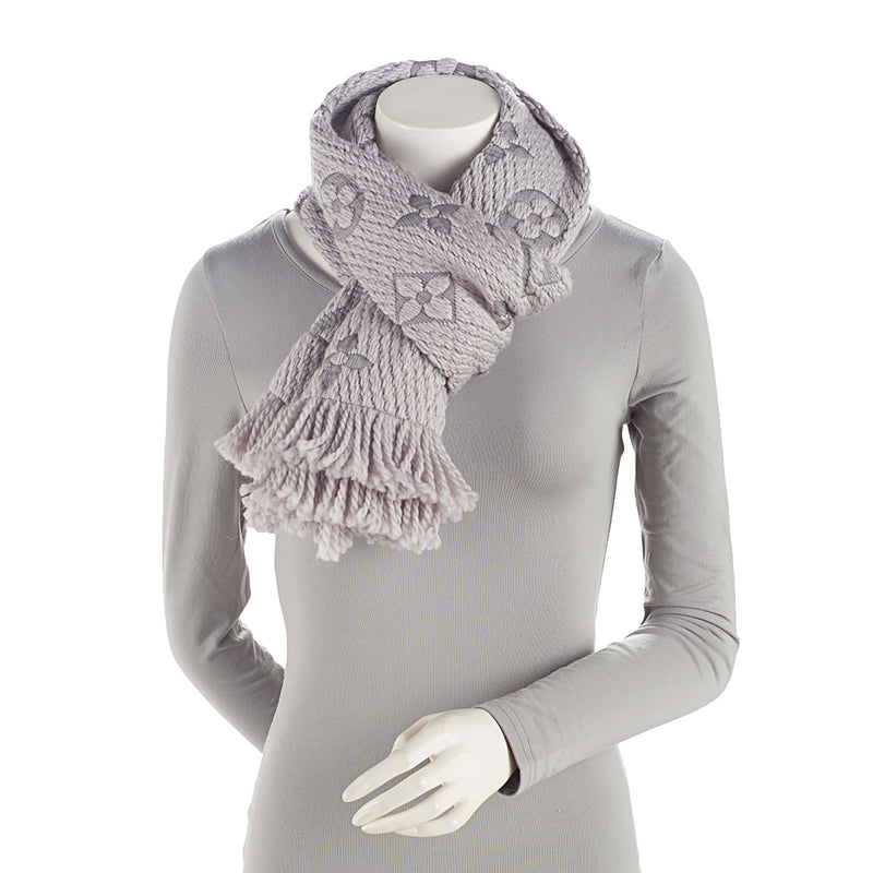 Louis Vuitton Logomania Wool Scarf - Grey Scarves and Shawls