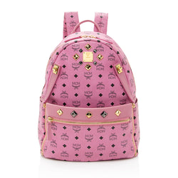 MCM Stark Pink Canvas Backpack Bag (Pre-Owned)