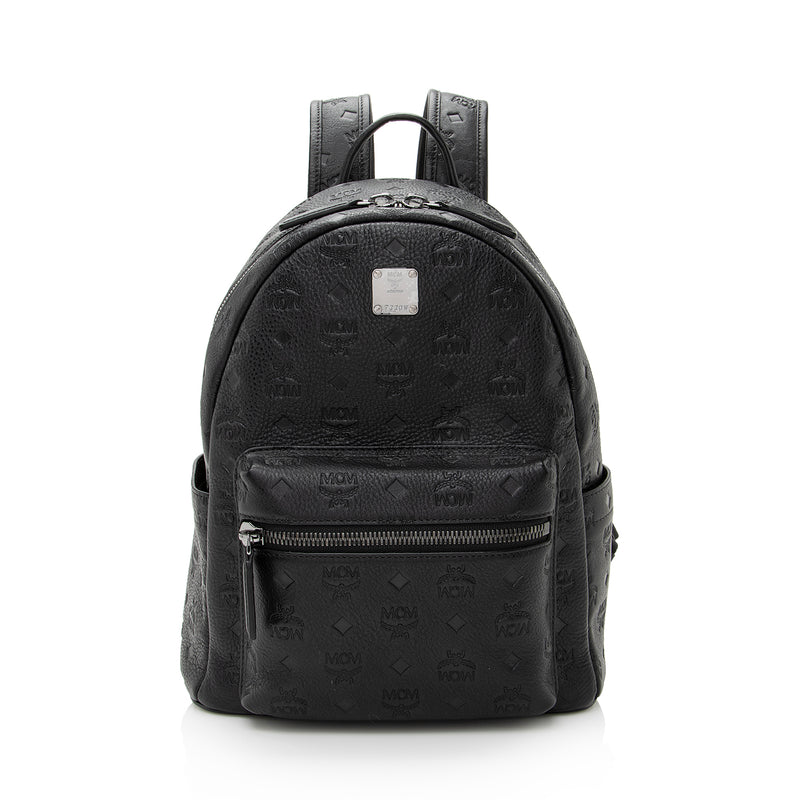 MCM Ottomar Monogram Leather Backpack in Black