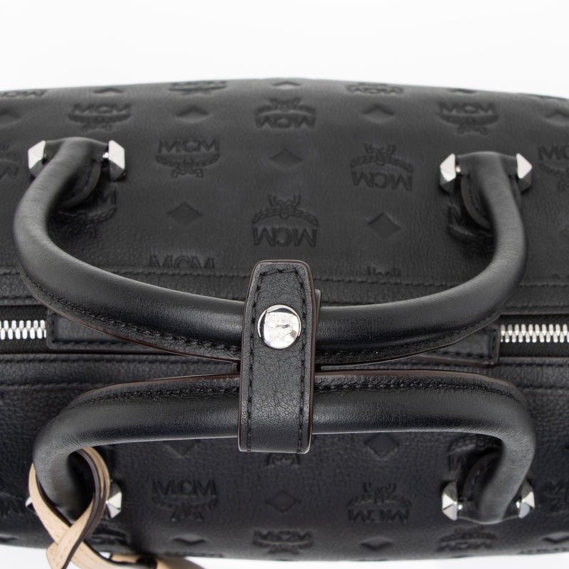 Mcm Essential Boston Leather Bag - Black