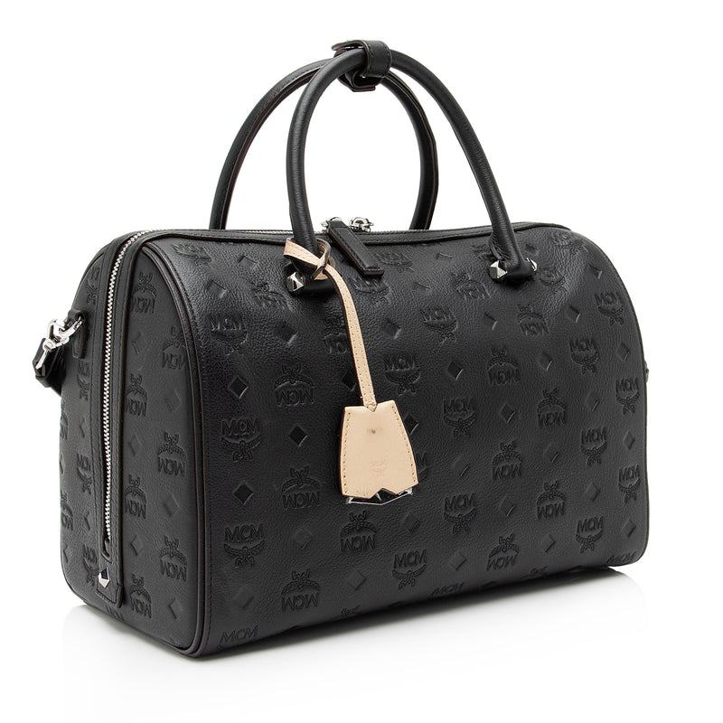 Buy MCM ESSENTIAL BOSTON BAG IN MONOGRAM LEATHER HOT CORAL Online in  Singapore