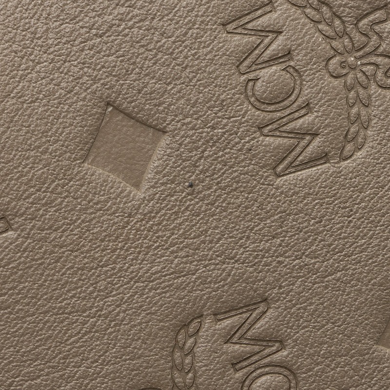 Shop MCM Monogram Street Style Leather Elegant Style Logo
