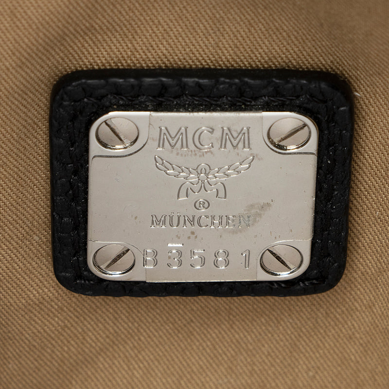 MCM Visetos Small Corina Shoulder Bag Beige Pink 1143721