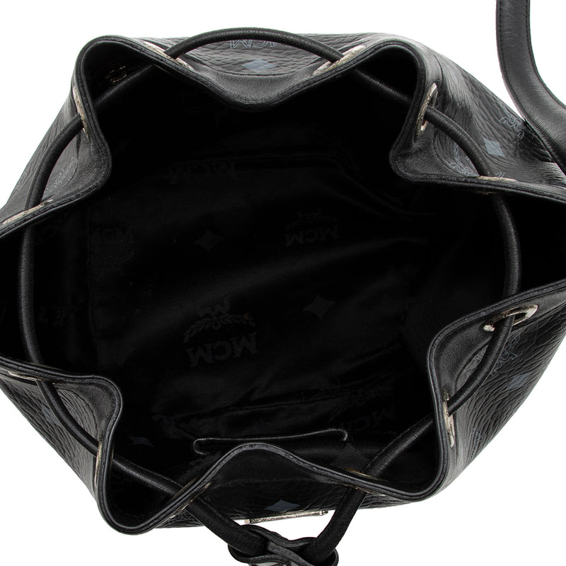 MCM Visetos Essential Drawstring Bucket Shoulder Bag - FINAL SALE (SHF –  LuxeDH