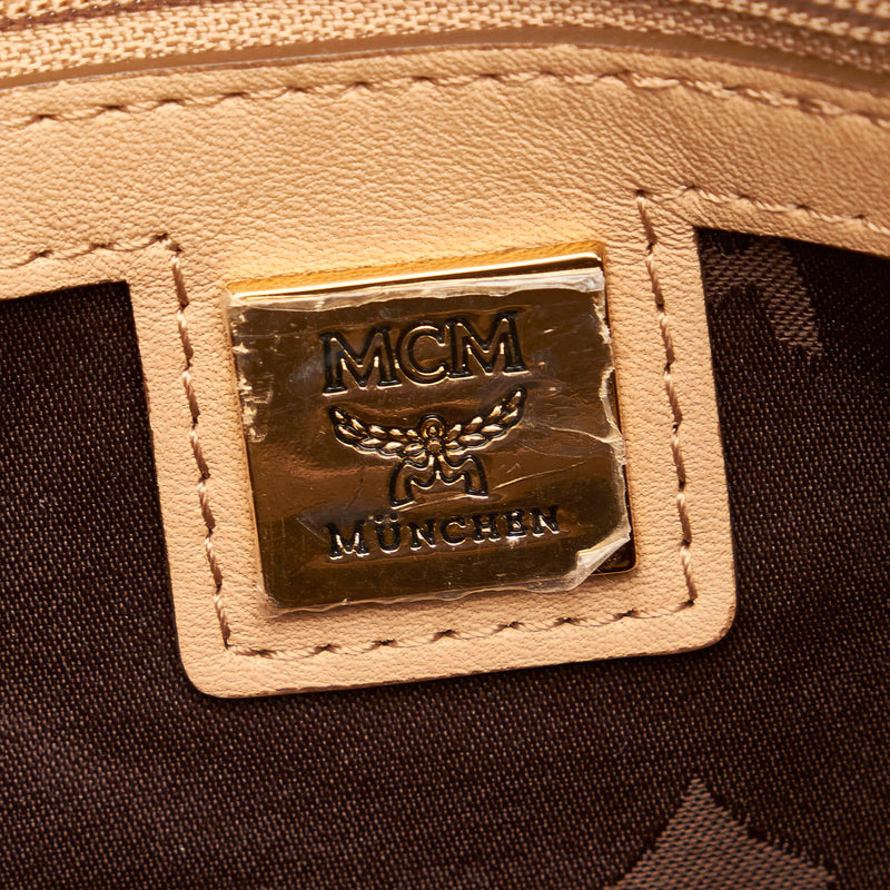 MCM Visetos Chain Leather Crossbody Bag (SHG-29178) – LuxeDH