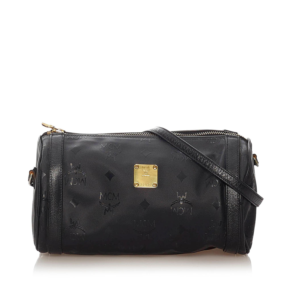 MCM Vintage Black Nylon Leather Small Camera Crossbody Handbag