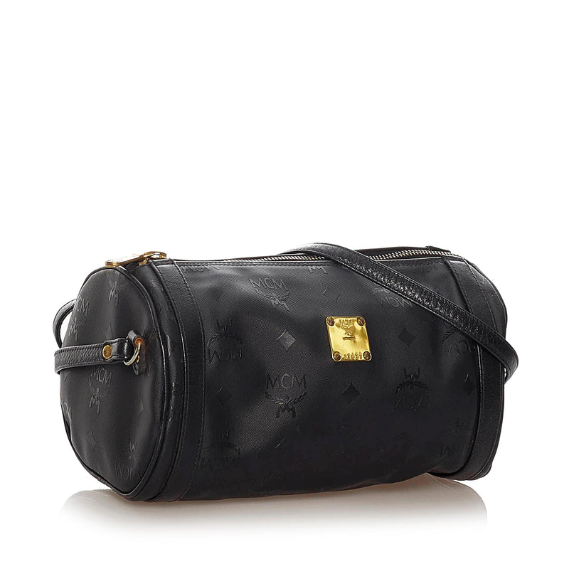 MCM Vintage Black Nylon Leather Small Camera Crossbody Handbag