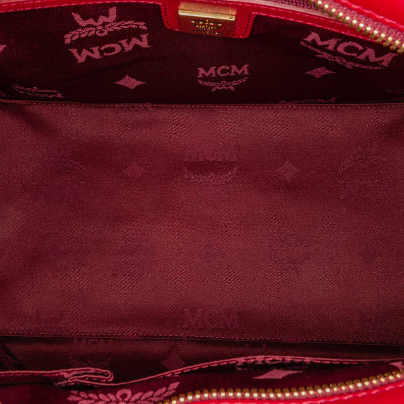 MCM Visetos Patent Leather Tote Bag (SHG-32332) – LuxeDH