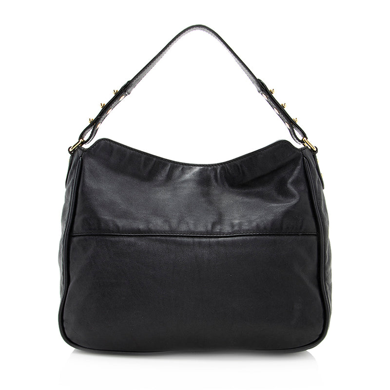 Marc Jacobs Leather Hobo Bag in Black